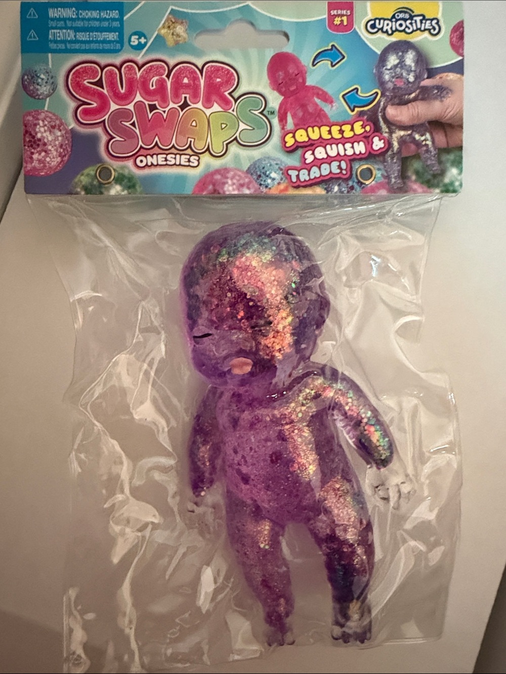 Sugar Swaps Onesies Purple Glitter Squeeze Toy - Series